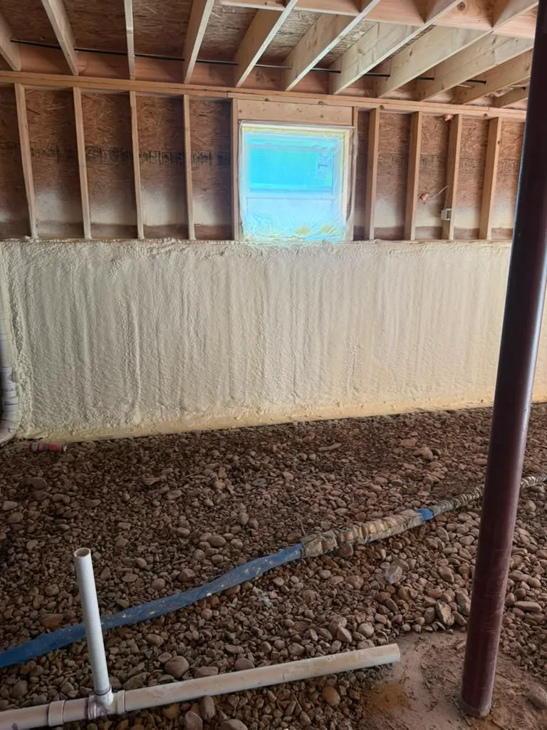 Sky Blue Insulation crew installing crawl space insulation in Short Hills