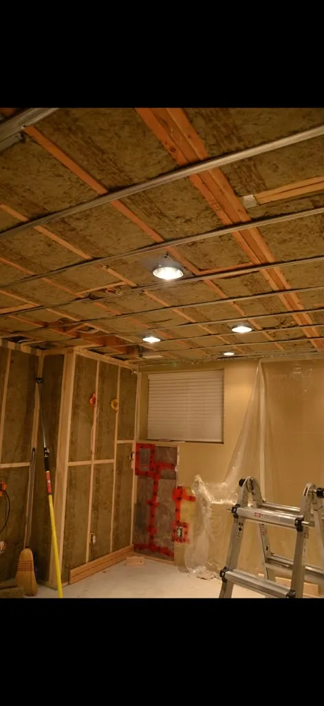 Empty recording studio with professional equipment in a New Jersey home