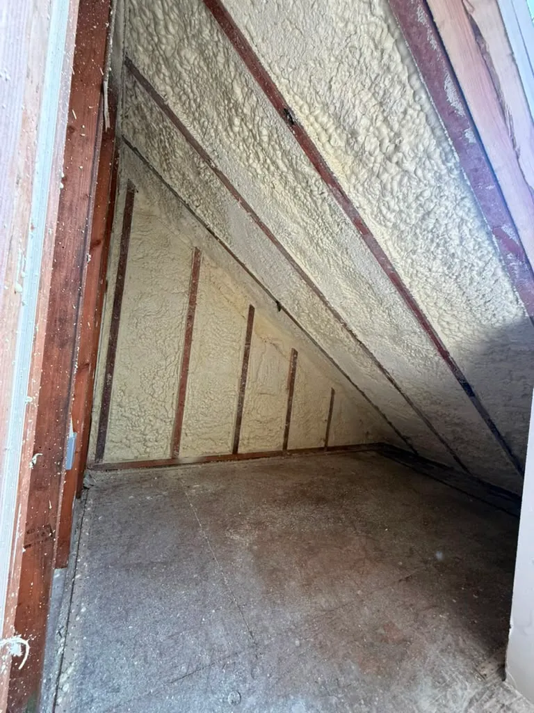 Sky Blue Insulation crew installing spray foam insulation in Alpine